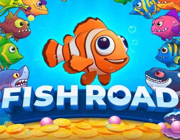 Try Fish Road slot by InOut on harrycasinoo.com – logo image