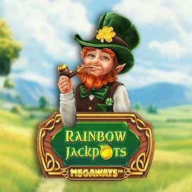 Rainbow Jackpots Megaways logo by Red Tiger Gaming Harry Casino