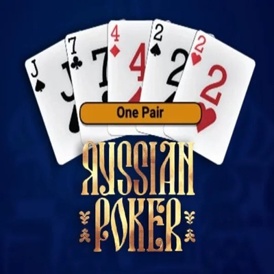 Russian Poker slot logo by OneTouch Games at Harry Casino