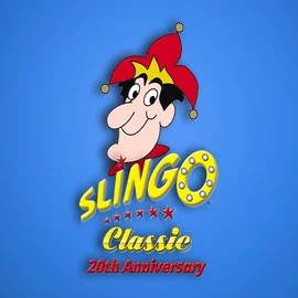 Slingo Classic 20th Anniversary casino game by Slingo – featured logo at Harry Casino