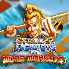 Stellar Jackpots with More Monkeys slot icon by Lightning Box Game, available at Harry Casino