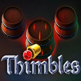 Thimbles slot logo by Evoplay at Harry Casino