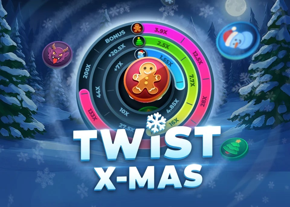 Twist X-mas online game logo by InOut on harrycasinoo.com